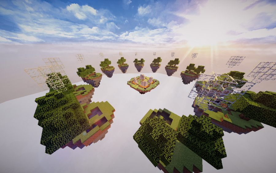 Mine Blocks Sky Wars Trees map Server Simulator update 