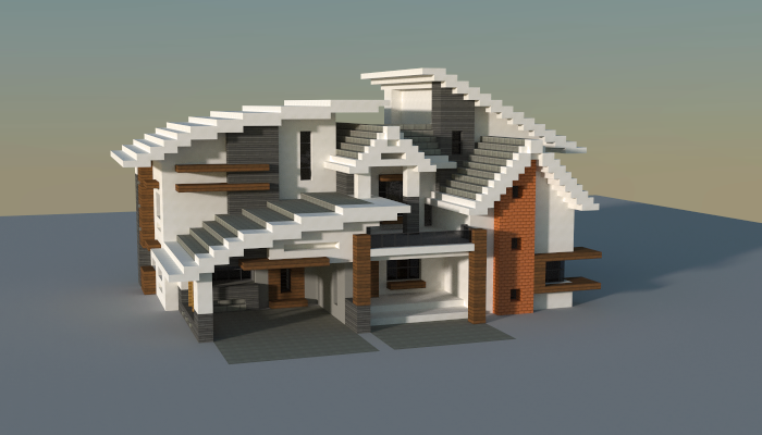 Modern house, creation #7362 Modern house, creation #7362