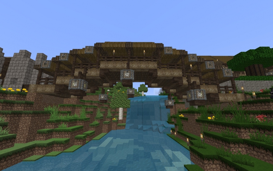 minecraft wood bridges