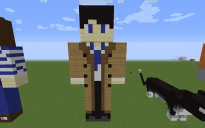 Castiel Pixel Art Statue