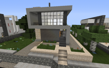 modern house with pool