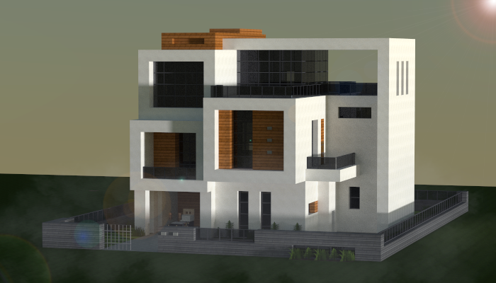 Small modern house, creation #8308 Small modern house, creation #8308