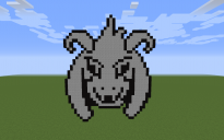 Asriel Dreemurr Head Pixel Art