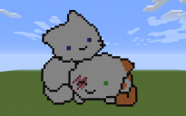 Cloudtail and Brightheart Pixel Art