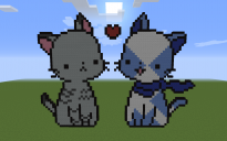 OCs Twistedleaf and Frosttail Pixel Art