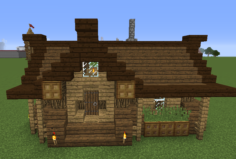 Medieval Small House, creation #8435 from www.minecraft-schematics.com. 