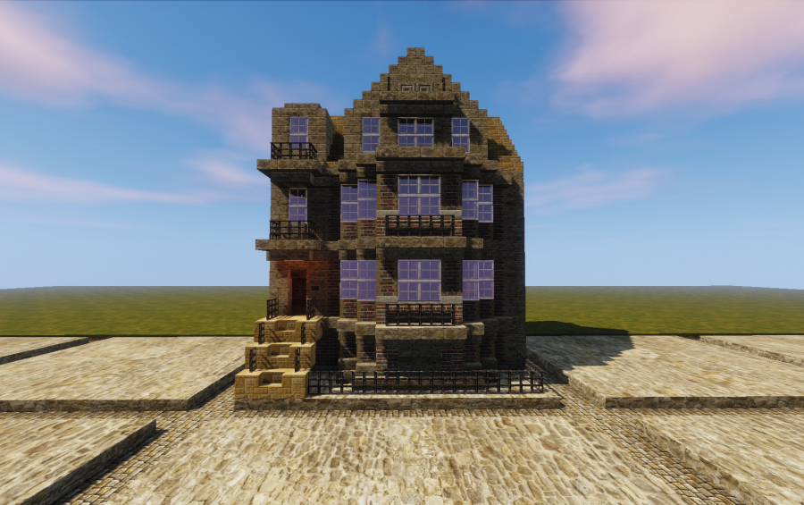 14x14 British Town House, creation #8847