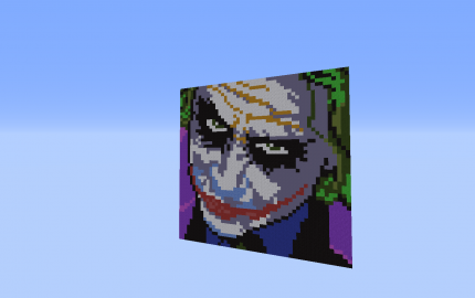 Download The Joker - Joker Pixel Art Minecraft - Full Size PNG