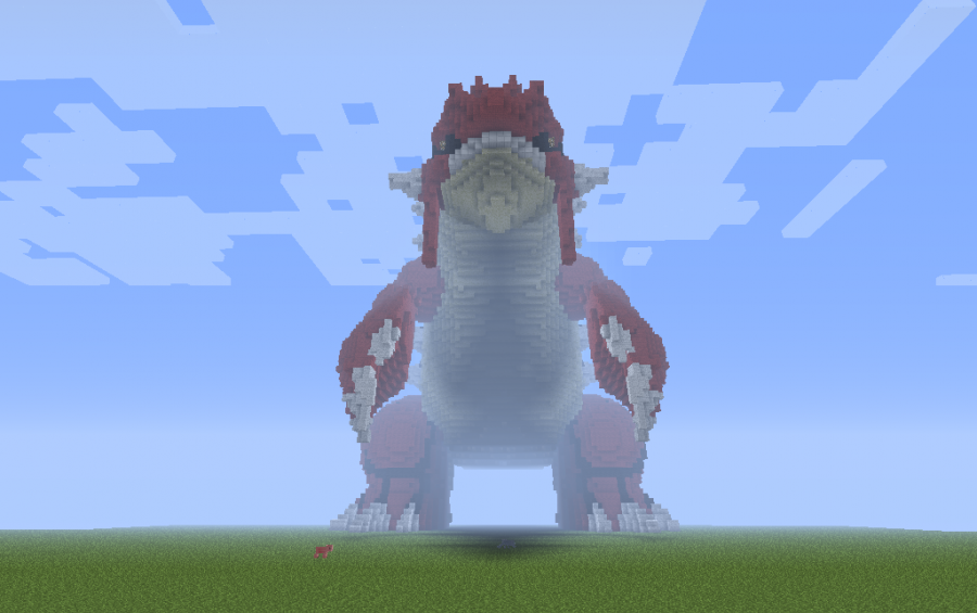 Giant 3D Pixel art Groudon, creation #1015