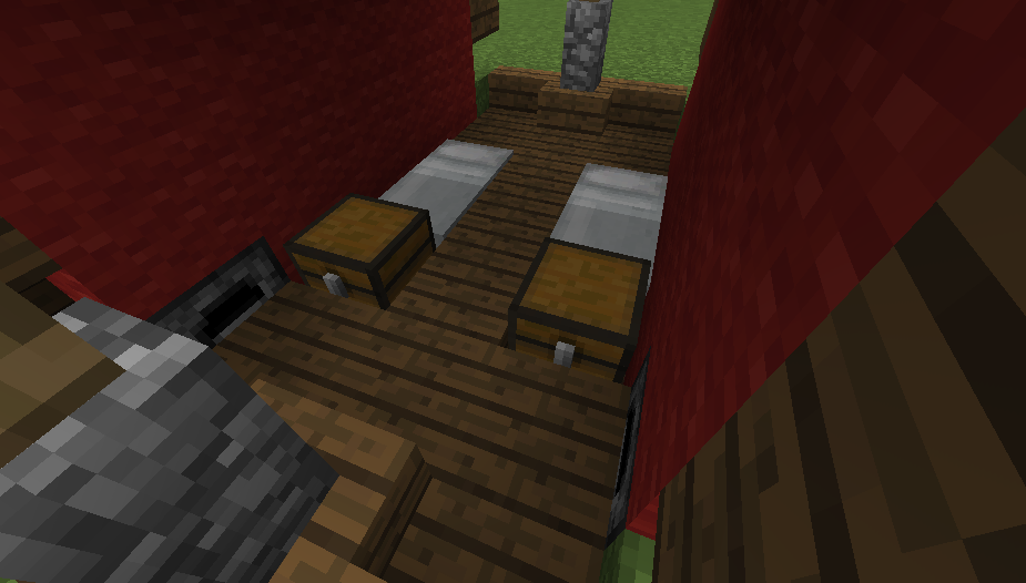 minecraft bed tent