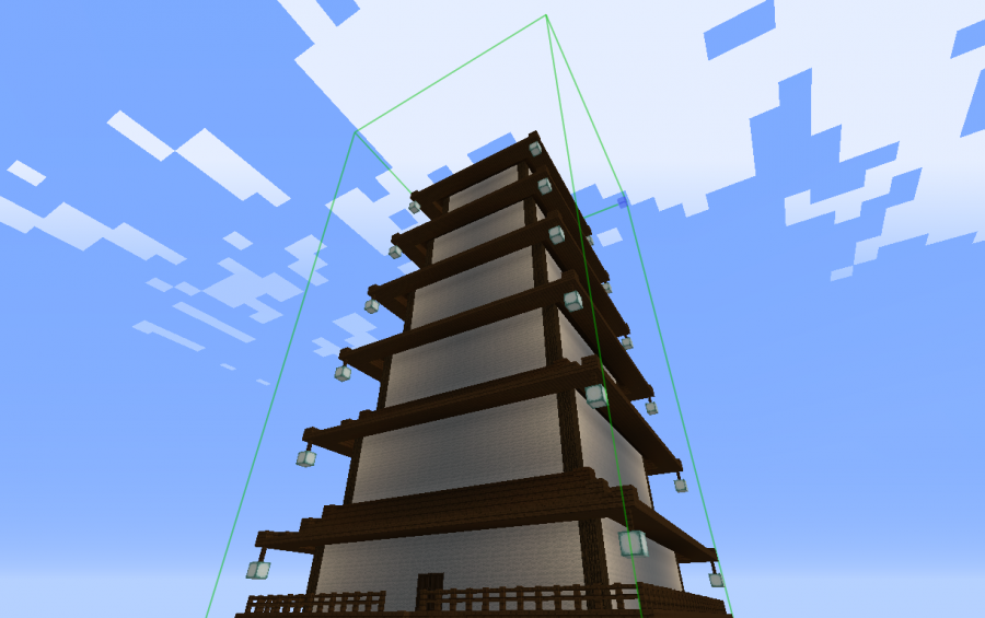 Asian Stone Pagoda 6 - Blueprints for MineCraft Houses, Castles, Towers, and more
