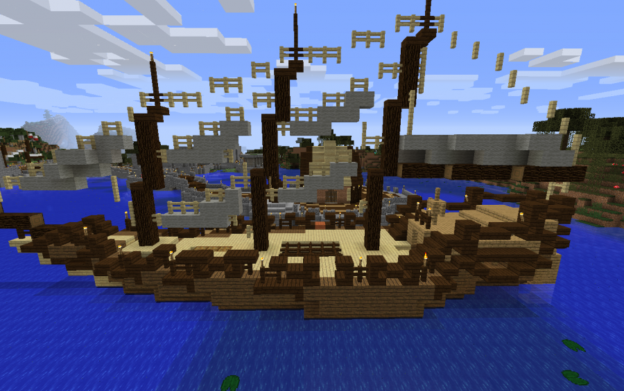 Three-masted ship, creation #11448