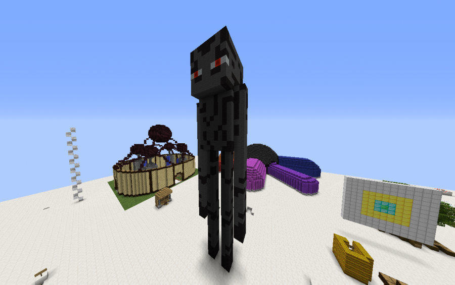 Minecraft Enderman and Endermite - minecraft Statue build, PS4