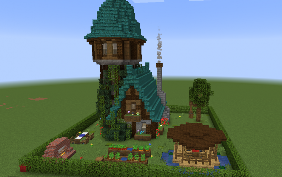 Minecraft, fantasy medieval house