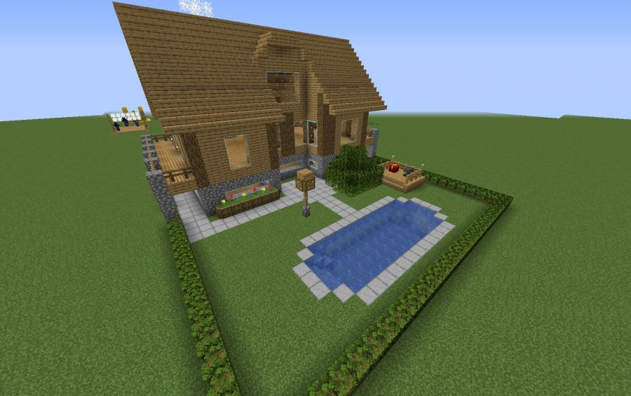 Minecraft house building