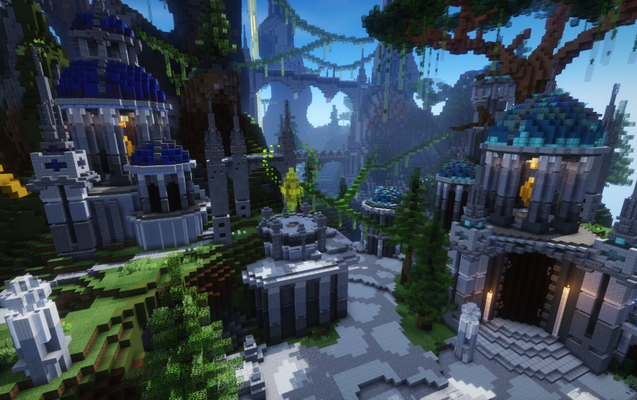 I built a Wise Mystical Tree for my server lobby : r/Minecraftbuilds