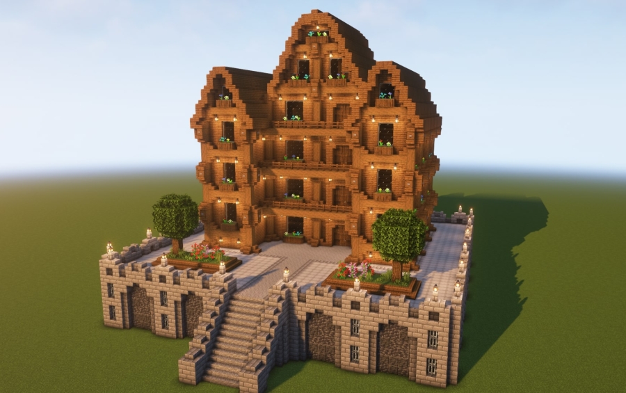 Spruce mansion litematic creation 17565