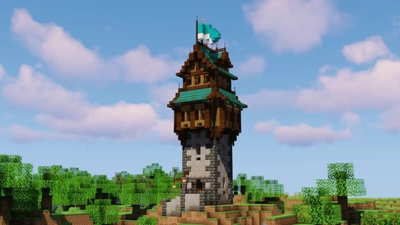 Minecraft Medieval House with Tower