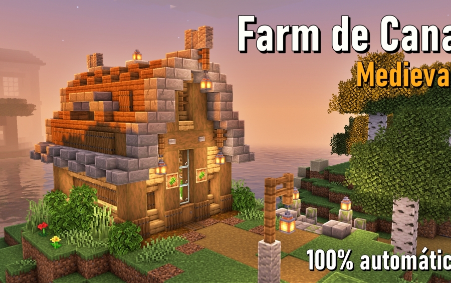 Construindo casa medieval no Minecraft!! Tutorial completo no meu cana