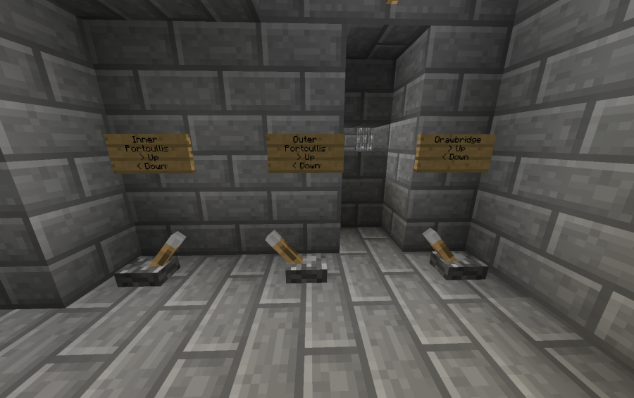 Castle Gatehouse with 2 working portcullis and drawbridge Castle Gatehouse with 2 working portcullis and drawbridge