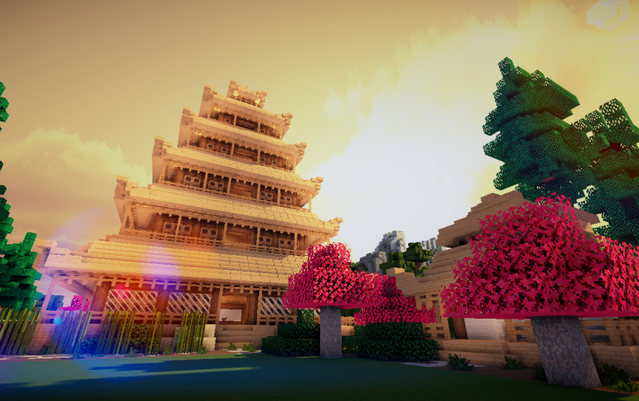 Japanese pagoda Plus Tea House Minecraft schematic