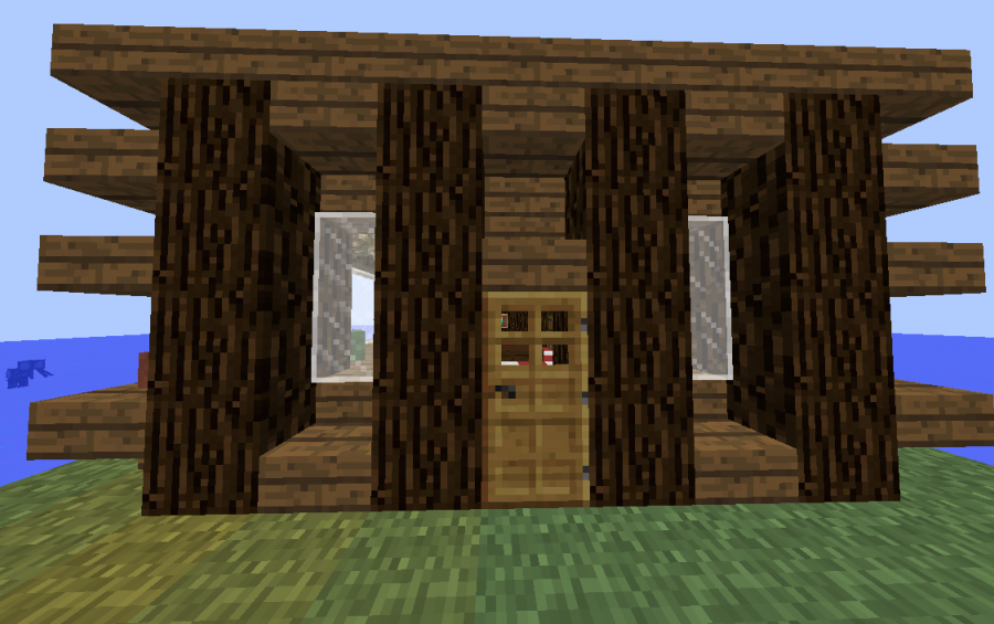 casas grande de madeira no minecraft