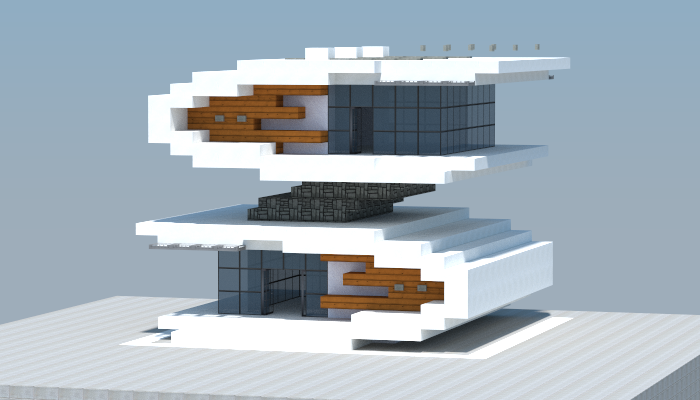 16x16 modern house 4, creation #5861 16x16 modern house 4, creation #5861