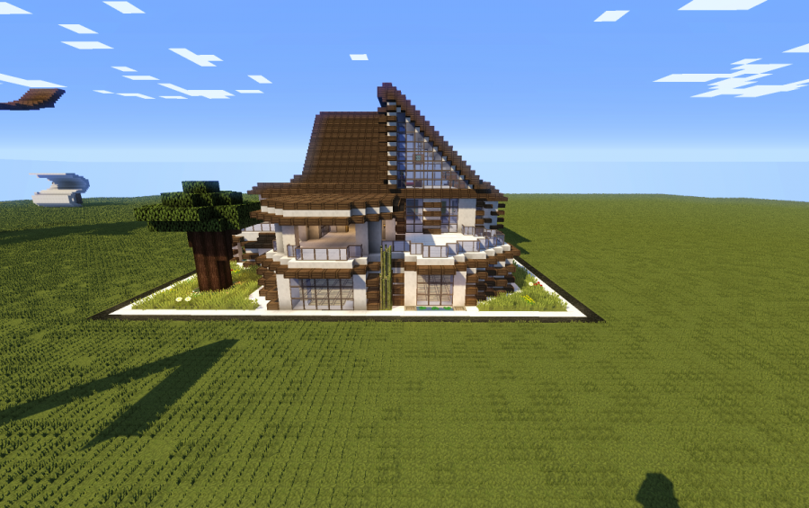 Modern Dark Oak House, creation #7856 Modern Dark Oak House, creation #7856