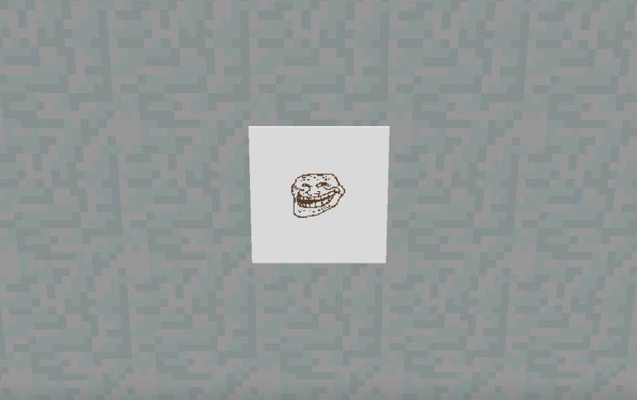 Troll Face map art I made on my SMP a while back :) : r/Minecraft